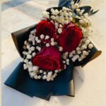 Royal Red Roses with Baby’s Breath